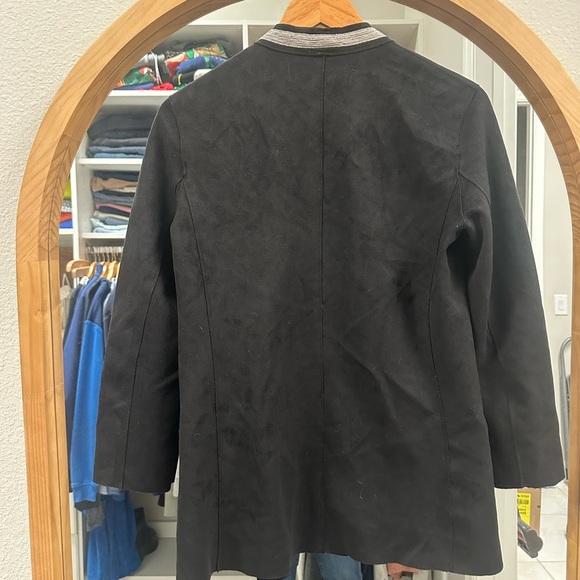 Zara Faux Suede Elegant Black Women's Jacket with beaded detail - Picture 9 of 9